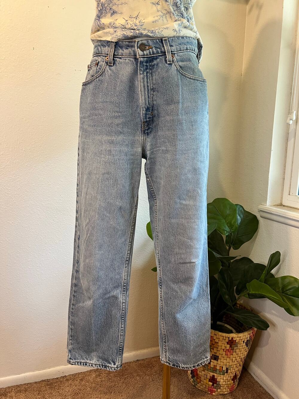 1990s Levi's 512's Slim Straight Light Wash 100% Cotton Size 4 27 Jeans Women's